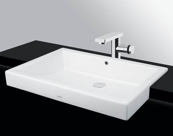 Ảnh của Chậu bán âm bàn rửa mặt -lavabo LW646JW/F